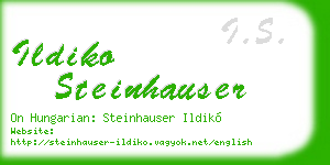 ildiko steinhauser business card